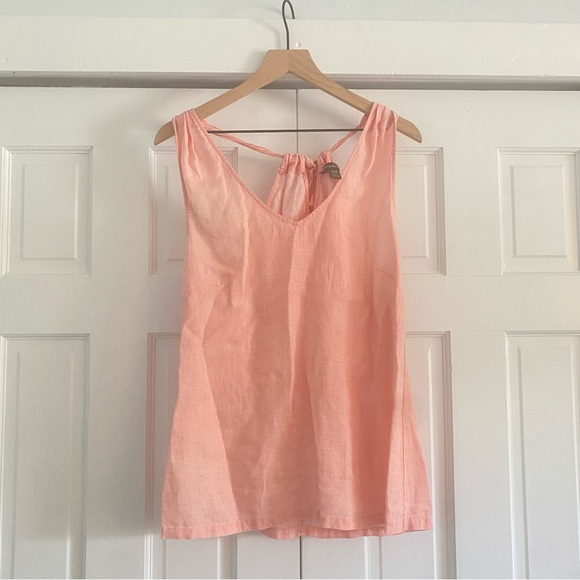 Tommy Bahama Peachy pink 100% linen Sleeveless Top - Picture 1 of 5